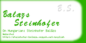 balazs steinhofer business card